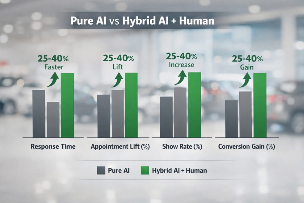 comparison chart pure ai vs hybrid bdc