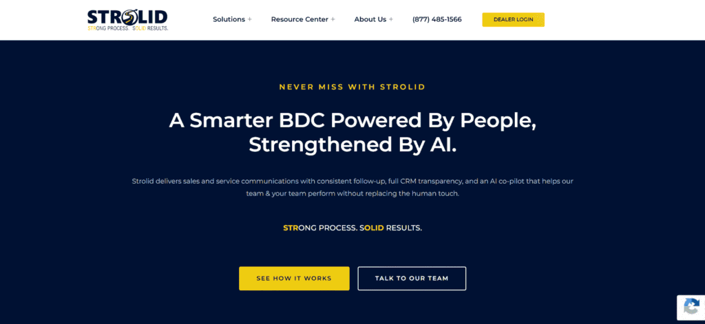 strolid hybrid human ai outsourced bdc service for car dealerships