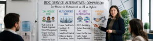 in house outsourced ai hybrid bdc alternatives chart